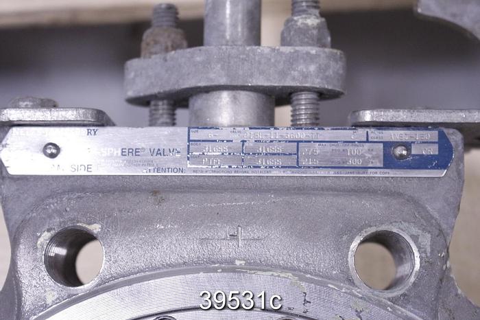 Used Neles Jamesbury C Hand Operated Butterfly Valve #39531