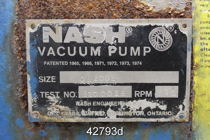 Used Nash CL2002 Vacuum Pump, Iron Casing #42793