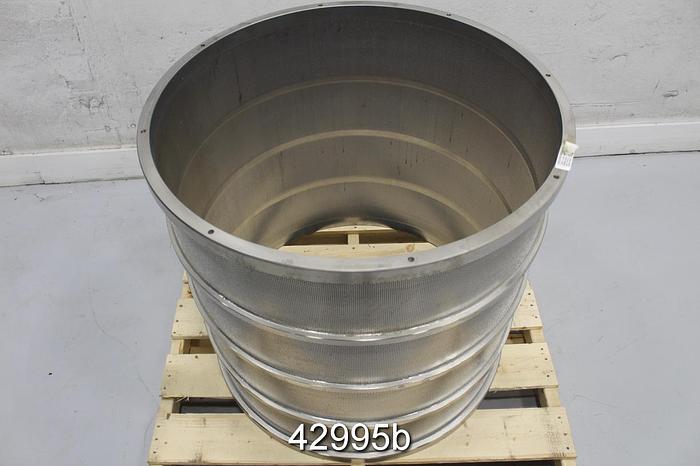 Unused Voith Sulzer MSM 08/08 Chromed Pressure Screen Basket with .055" Holes #42995
