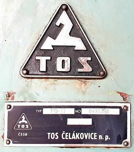Used Tos FO10 Gear Hobbing Machine