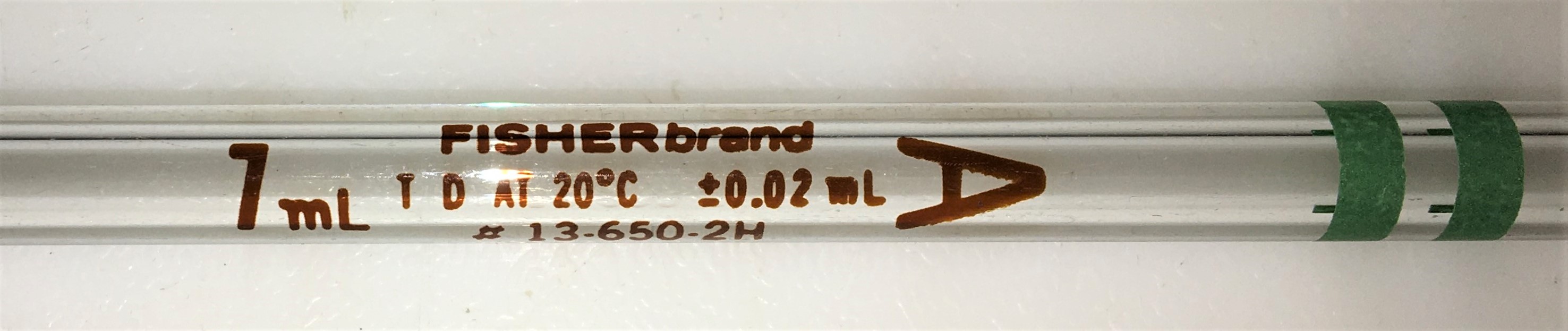 Used Fisherbrand 13-650-2H Volumetric Pipet, Class A - 7mL