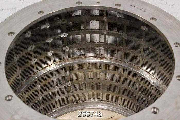 Used Fiberprep SPM600 Pressure Screen Basket with 0.012" Slots #26674