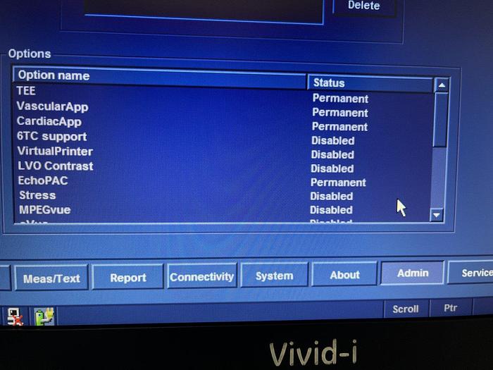 Used GE Vivid i Ultraschallgerät mit 2x Sonden Software Version 2.1.16 auf GE Vivid i Trolley