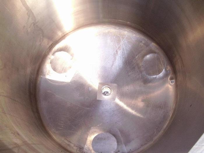 Used Overly Inc. approximately 100 gallon vertical stainless steel pressure tank