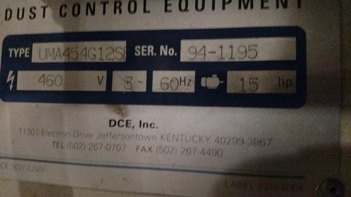 Used DUST COLLECTION EQUIPMENT DCE DUST COLLECTION SYSTEM