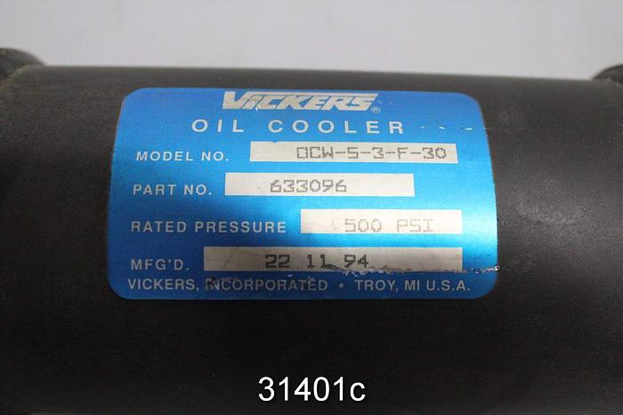 Unused Vickers 0CW-5-3-F-30 Shell And Tube Exchanger #31401