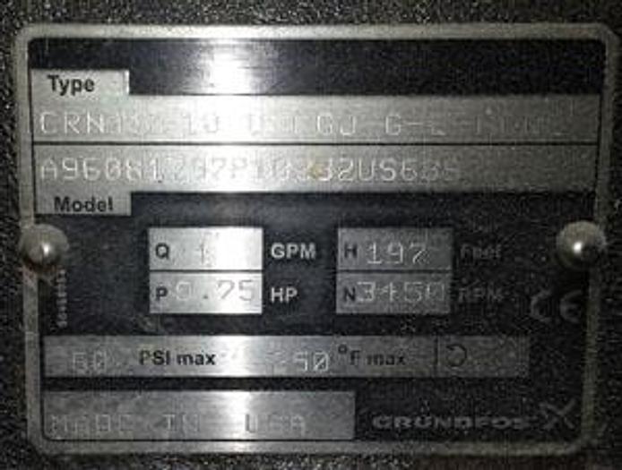 Used [UP-09] : 3/4 HP Grundfos Pump
