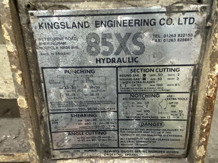 Used Kingsland 85XS Ironworker