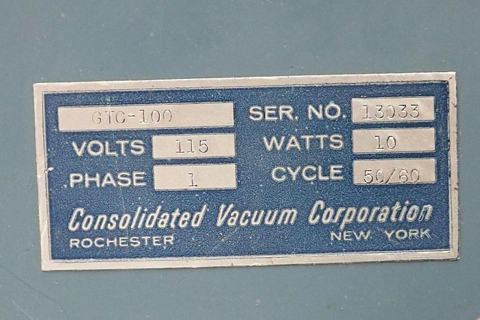 Used Consolidated Vacuum Corporation Type GTC-100 Thermocouple Vacuum Gauge