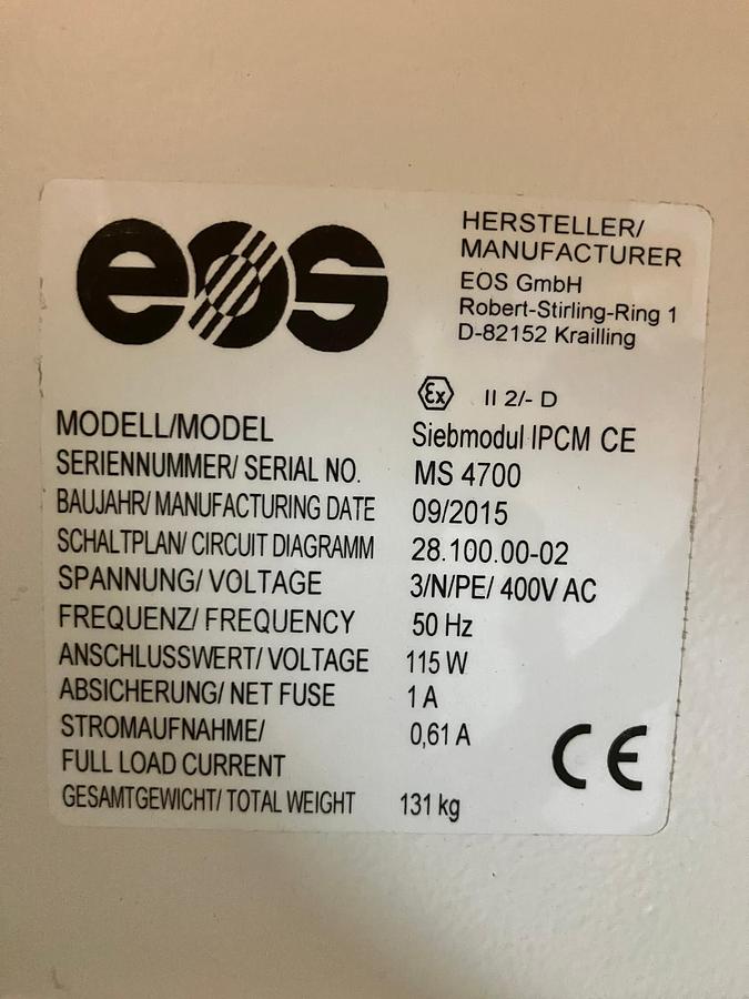 Gebraucht 2015 EOS EOS IPCM-M Set – Sieb- und Fördermodul