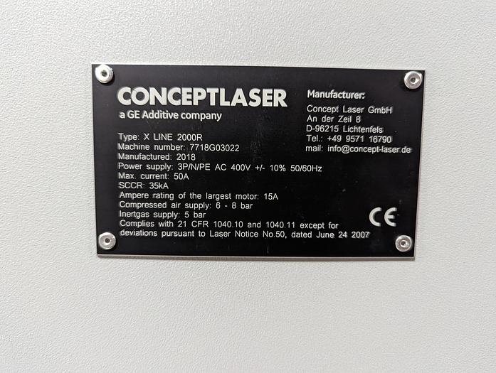 Used 2018 Conceptlaser XLine 2000R