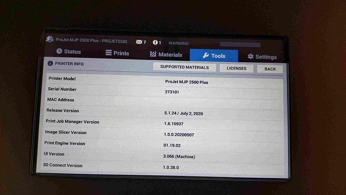 Gebraucht 2016 3D Systems ProJet 2500Plus