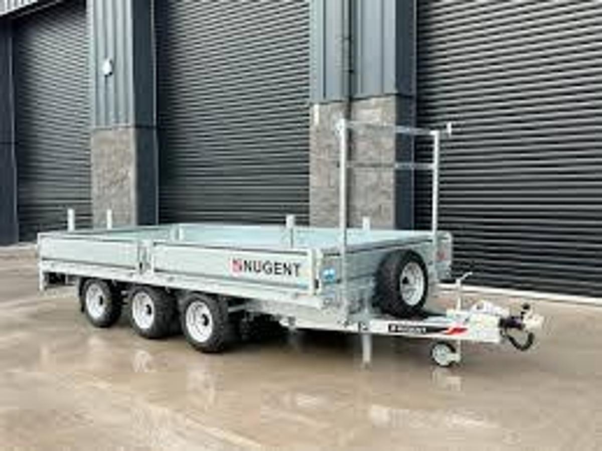 2026 Nugent 14x6 FLATBED TRI AXLE