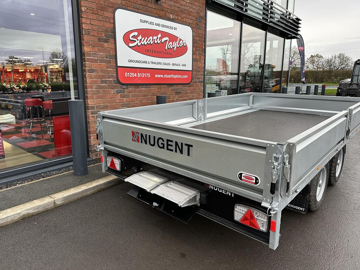 2025 Nugent Flat Bed 12x6 with Ladder Rack and Ally skids