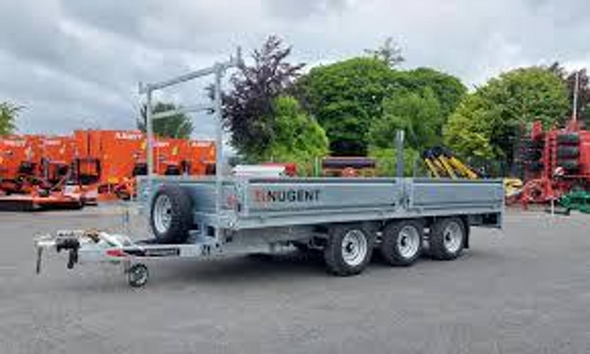 2026 Nugent 14x6 FLATBED TRI AXLE