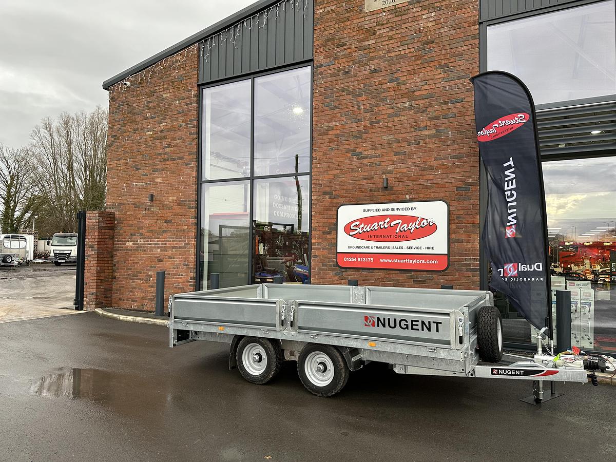 2025 Nugent Flat Bed 12x6 with Ladder rack and Ally skids