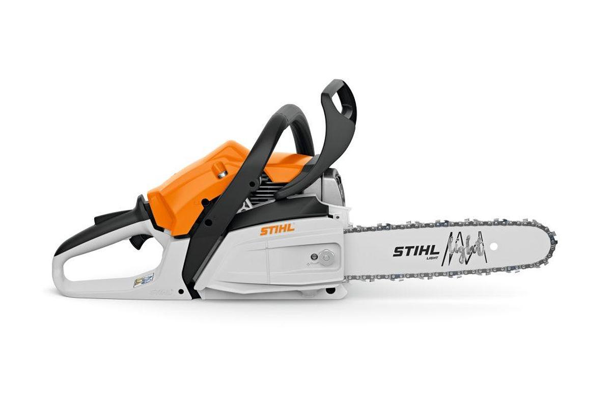 MS 162 petrol chainsaw: ideal for processing wood in home gardens