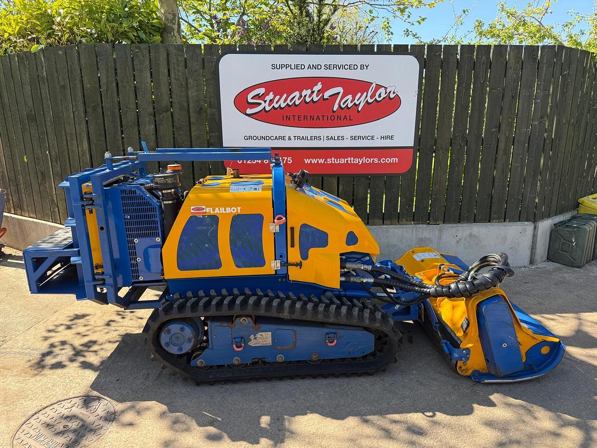 Used Bomford Turner Flailbot with Grass head and swinging forestry head