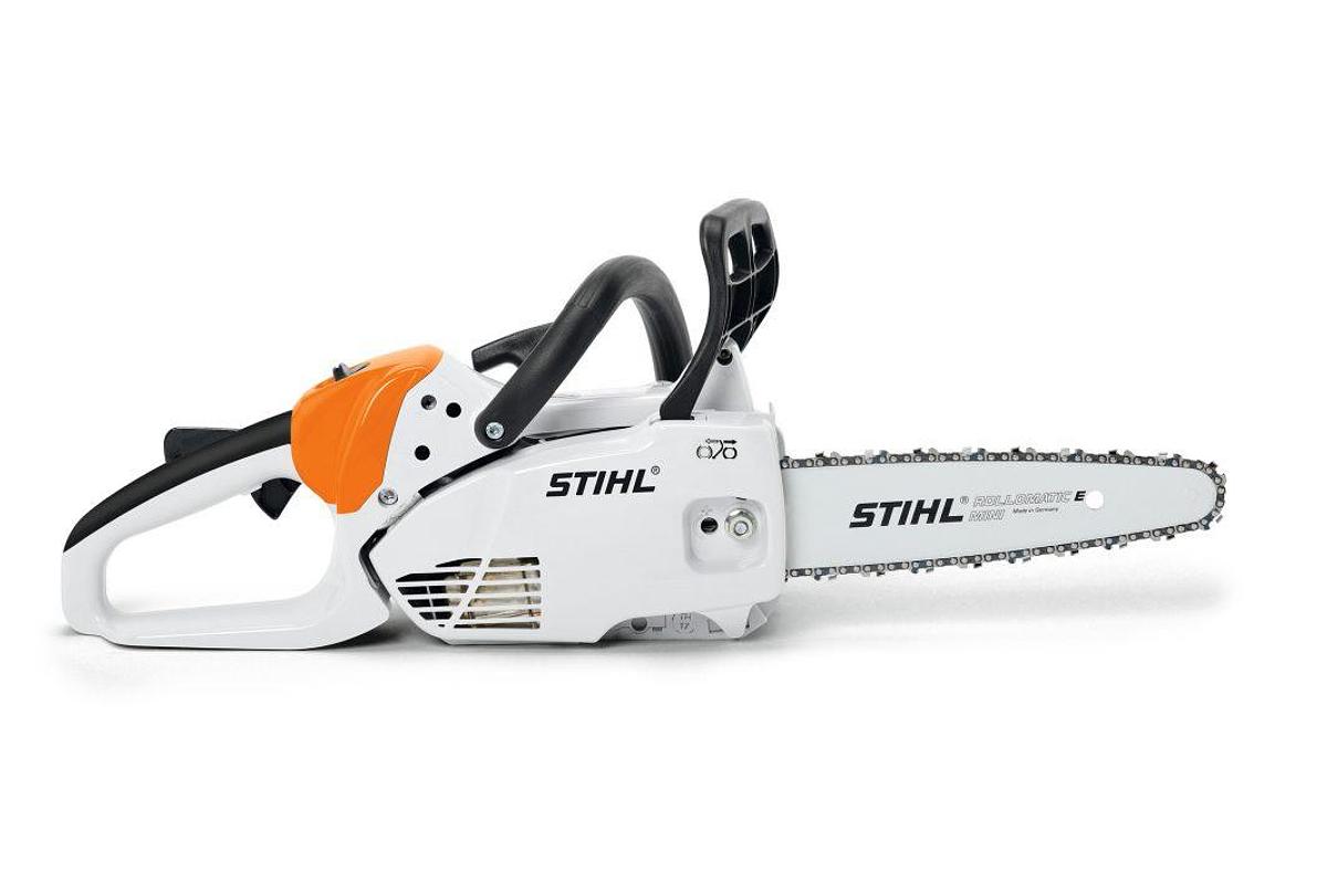 MS 151 C-E Petrol Chainsaw: Lightweight back handle saw for pruning and carving