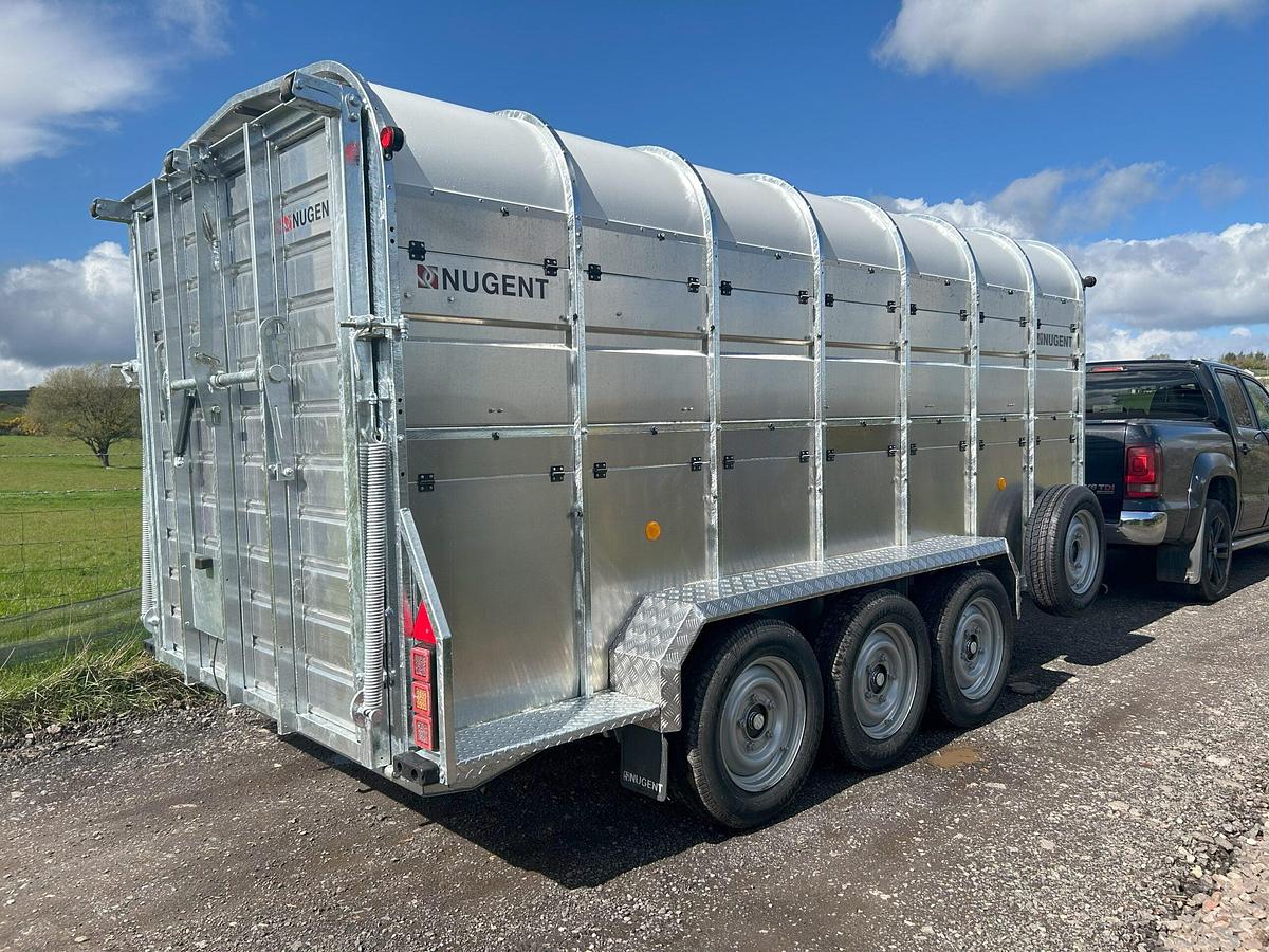 2026 Nugent Livestock Carrier with No Decks 14x6 Tri axle
