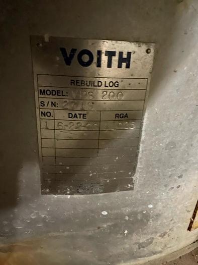 Used Voith 200VS Vertical Screen, 137 Tpd, 2284 Gpm, .010" Slots, Job No.: 5906837 #17602