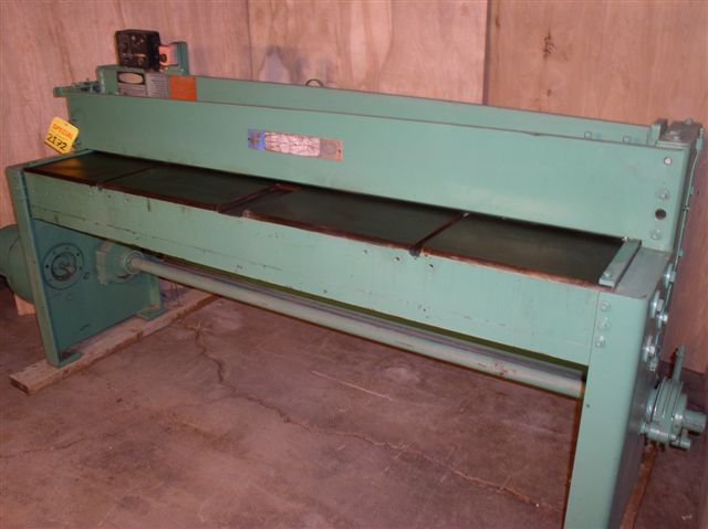 Used 14 ga x 72" Famco Model 1472 Power Squaring Shear; 5 HP; Back gauge