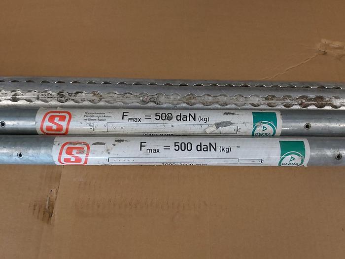 Gebraucht 2 Stück Rundsperrbalken + Airlineschienen S, 2000-2400mm, 500kg, St/Alu, Dekra,  gebraucht