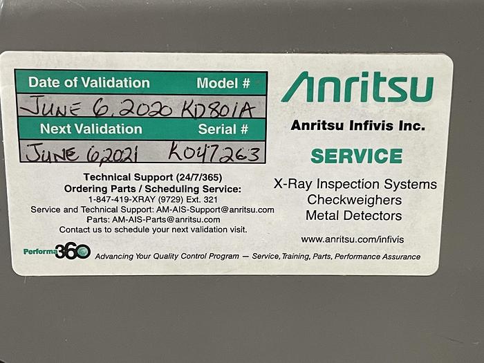 Used Anritsu Metal Detector Model KD 801A