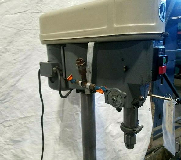 Used Delta Rockwell Drill Press Metal and Wood has cracked bracket to hold table up
