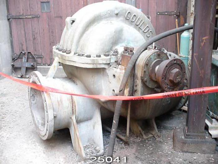 Used Goulds 3420 Goulds 3420 24X30X32, 29-3/4'' Impeller Diameter, 316 Stainless Steel Casing, Stainless Steel Stuffing Box, Packing. Split Case Pump, Impeller Is Split And Staggered But Not Skewed #25041