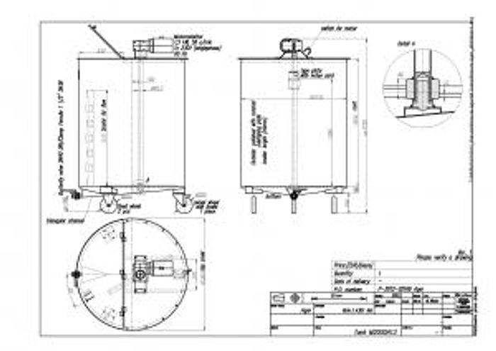 Letina 530 gallon mix tank