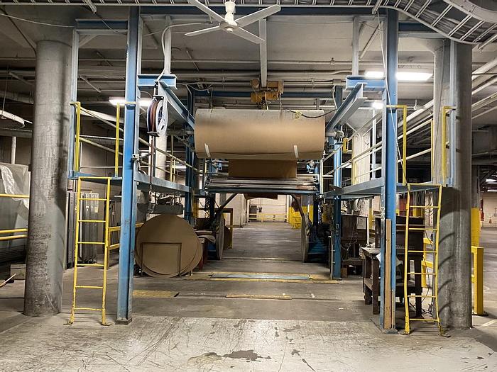 Used LAMB-GRAYS HARBOR CO. 86"W ROLL WRAPPER 60" DIAMETER SECOND SYSTEM