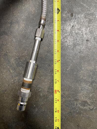 Used Stainless Steel 178" Flexible Braided Hose w/ SSH4 Quick Release & 1/2" Sanitary