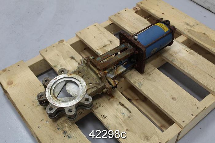 Used Dezurik 4" Air Operated V-Port Valve #42298