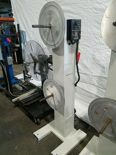 Used PA Industries Double Stock Reel Model SRWD-2LC Motorized paper interleave