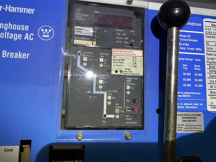 Used CUTLER HAMMER 3000 / 4500 KVA DRY TYPE TRANSFORMER W/ BREAKERS AND SWITCH