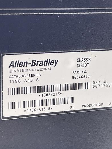 Used Allen-Bradley 1756-PB72/C 1756-A13 Ser B