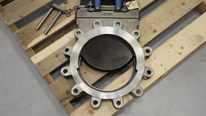 Used True Line 12" Air Operated Knife Gate Valve #44595