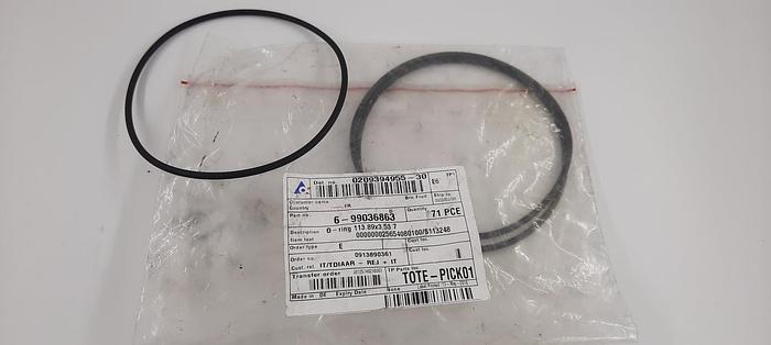 Tetra Pak Spare Parts O-ring 113.89x3.53 7 Part No. 6-99036863, 3 pcs.