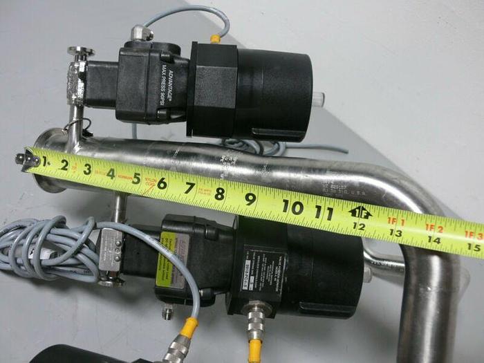 Used 3 ITT Pure-Flo 90PSI Diaphragm Valve Actuators + Westlock Valve Position Monitor