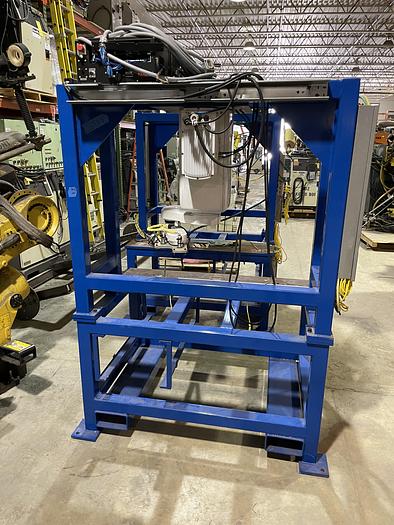 Used NACHI EZ03 INVERTED 4 AXIS SCARA ROBOT MOUNTED IN FABRICATED STAND WITH CONTROLLER