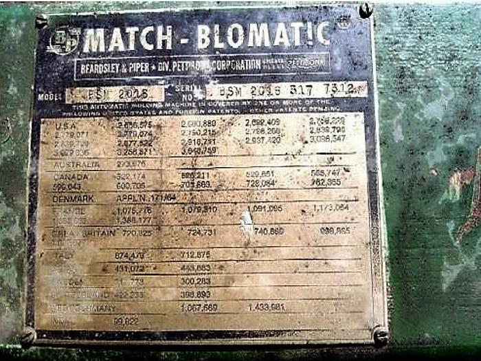 Used BEARDSLEY & PIPER 2016 MATCHBLOMATIC