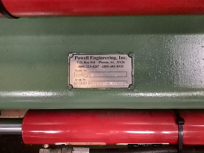 Used 72" POWELL MDL. EP6072 SHAFTLESS UNWIND STAND 60" DIAMETER WITH EDGE GUIDE