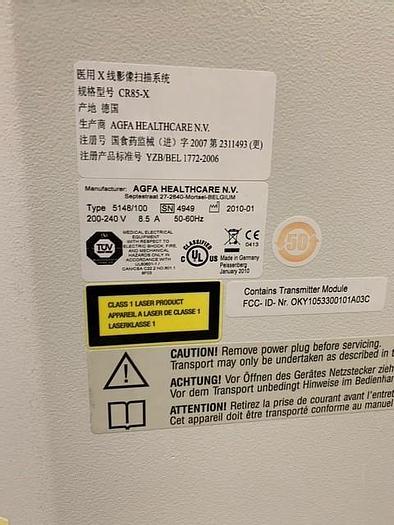 Used 2010 Agfa CR85-X