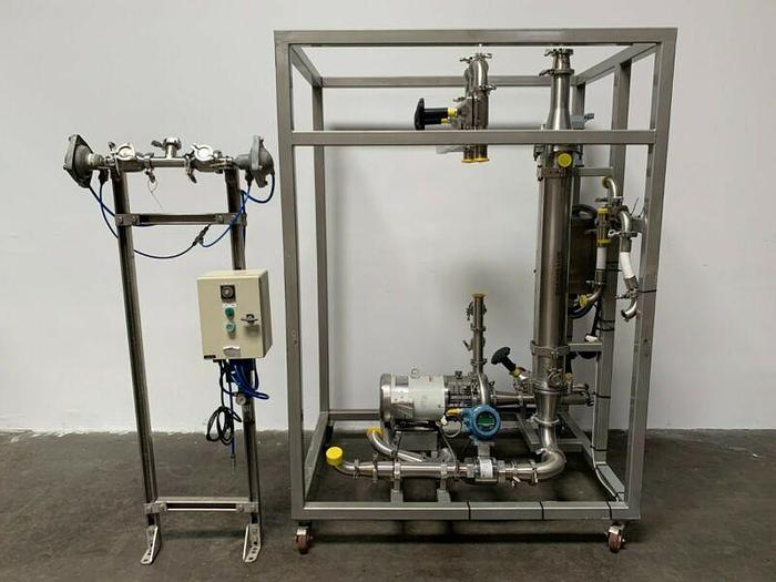 Used Pall CF500 Filtration Skid w/ Membralox Column,Rosemount Flow Meter,Top-Flo Pump