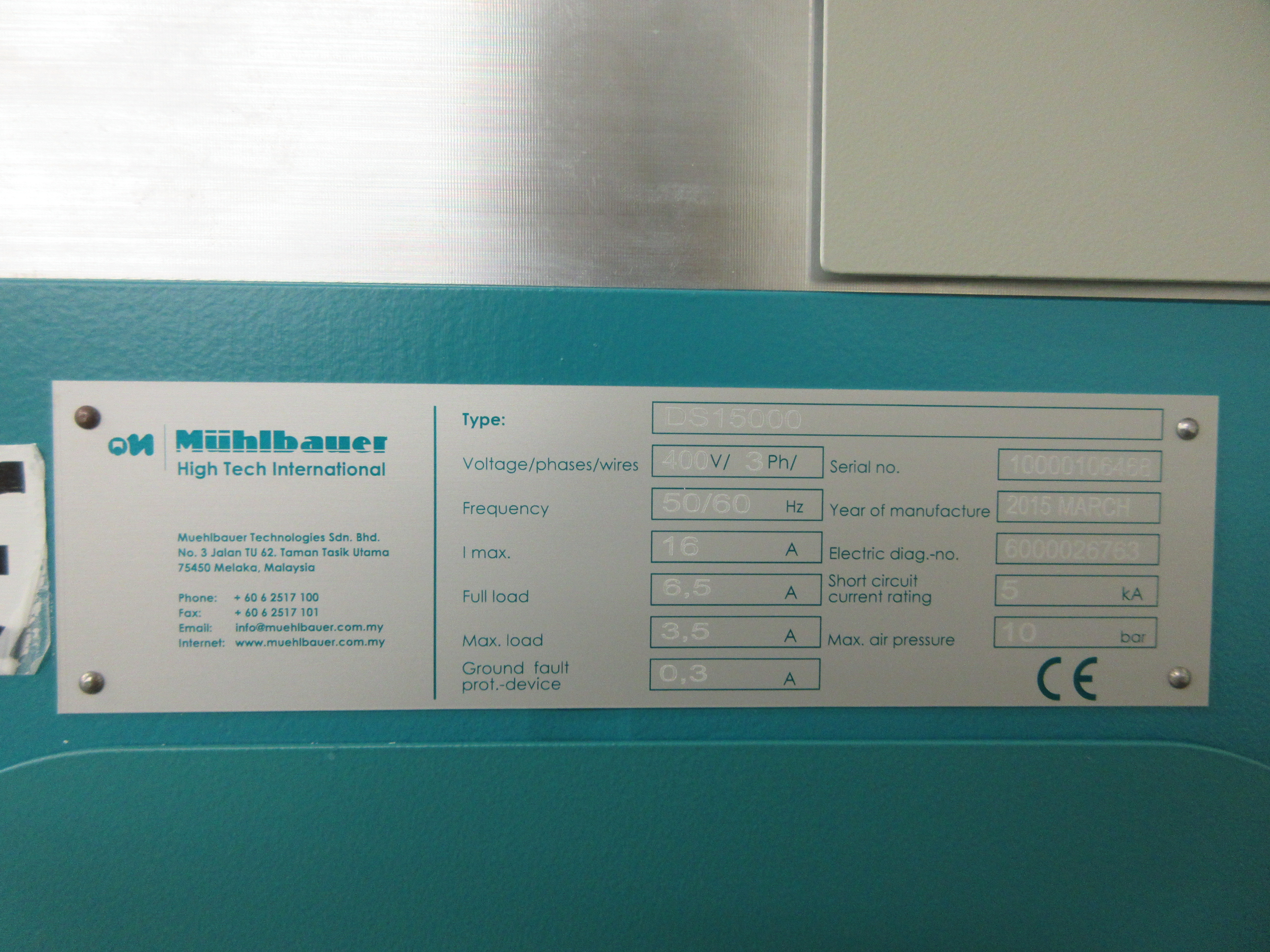 Used Muhlbauer DS15000