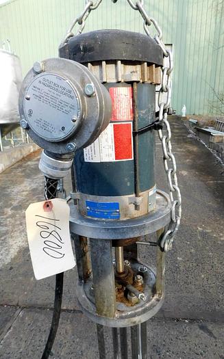 Used 1.5 HP HILL IMMERSIBLE HOMOGENIZING MIXER - S/S