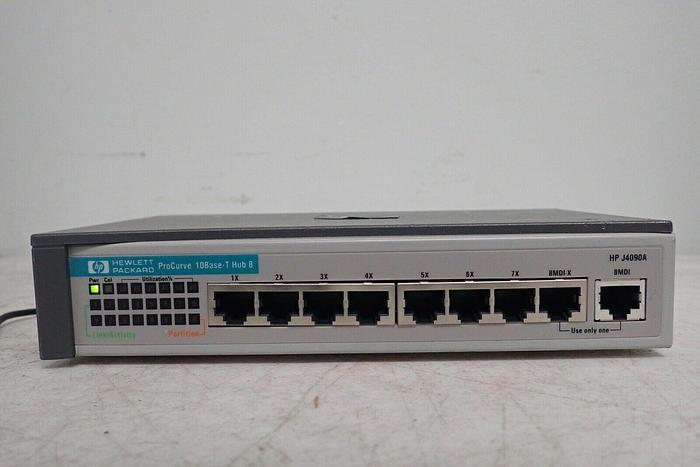 Used HP ProCurve J4090A10 Base-T Hub 8 J4090-80011 Switch