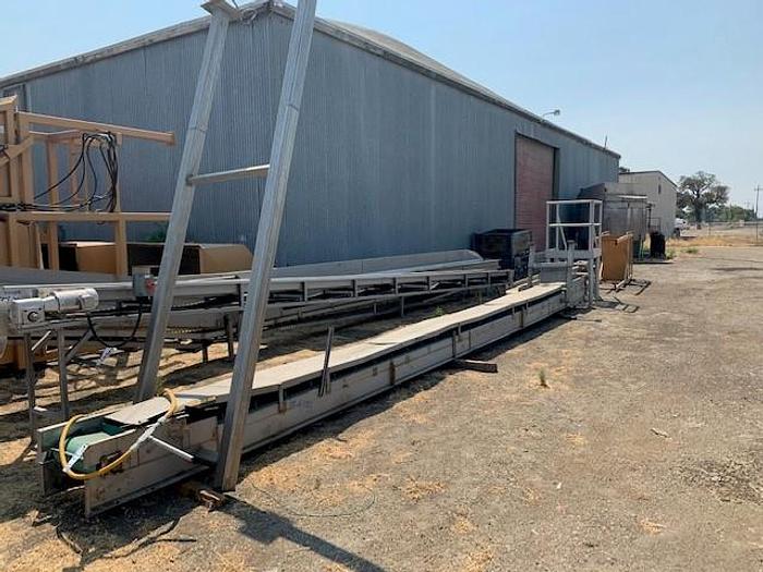 Used 32' Long Flighted Incline Conveyor