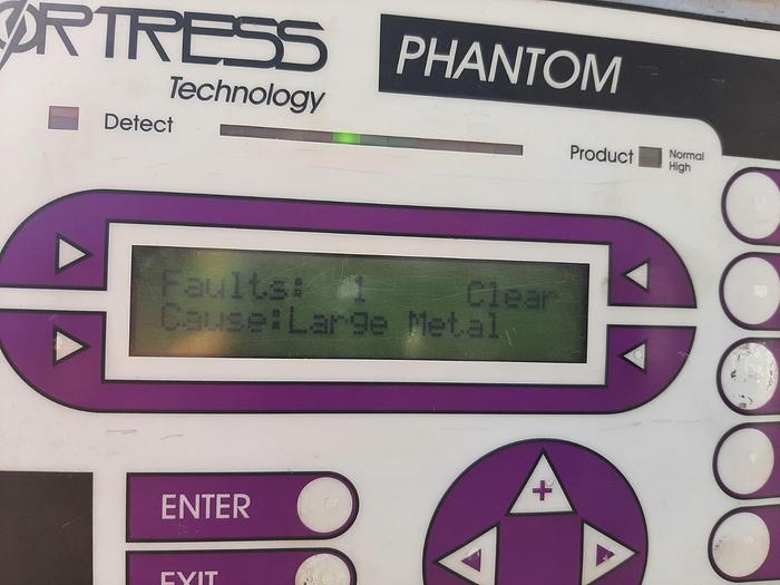 Used Detector, Metal, 14" x 5.75", Fortress Phantom, Conveyor #S744126